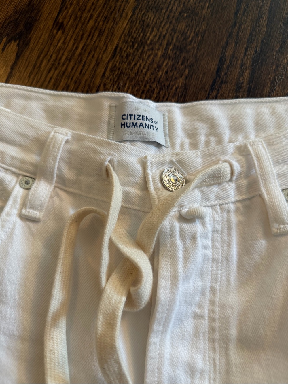 Citizens of Humanity Brynn Drawstring Wide-Leg Jeans Size 30 Tulip Lt Indigo - Picture 9 of 11